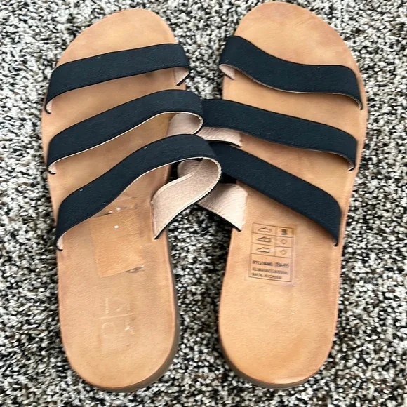 Yoki Black Strappy Sandals, worn once - Picture 5 of 6